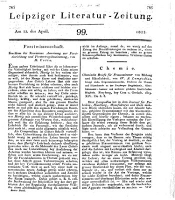 Leipziger Literaturzeitung Dienstag 23. April 1822