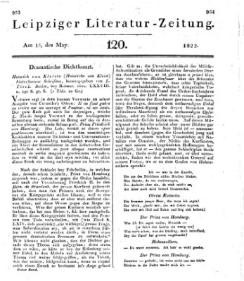 Leipziger Literaturzeitung Mittwoch 15. Mai 1822