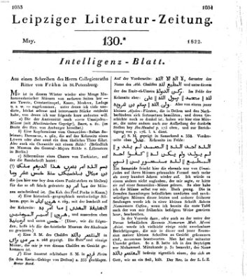 Leipziger Literaturzeitung Samstag 25. Mai 1822