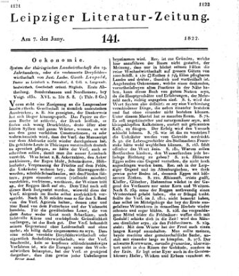 Leipziger Literaturzeitung Freitag 7. Juni 1822