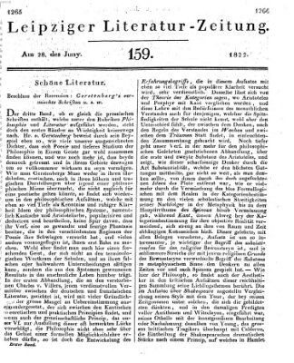 Leipziger Literaturzeitung Freitag 28. Juni 1822