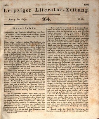 Leipziger Literaturzeitung Donnerstag 4. Juli 1822