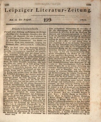 Leipziger Literaturzeitung Montag 12. August 1822