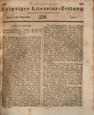 Leipziger Literaturzeitung Dienstag 24. September 1822