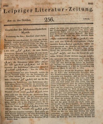 Leipziger Literaturzeitung Montag 14. Oktober 1822