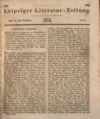 Leipziger Literaturzeitung Montag 21. Oktober 1822