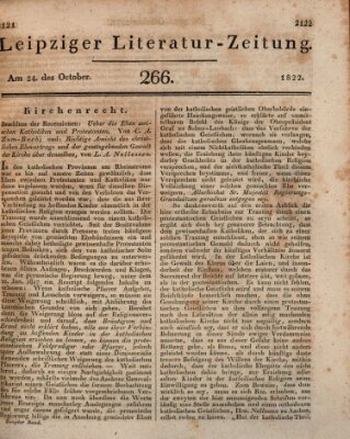 Leipziger Literaturzeitung Donnerstag 24. Oktober 1822