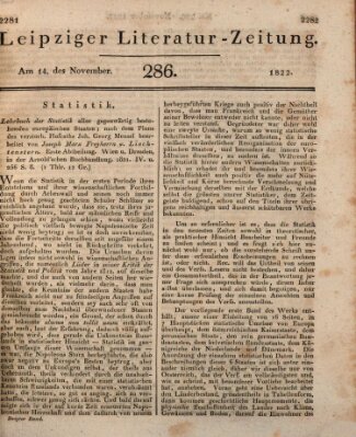 Leipziger Literaturzeitung Donnerstag 14. November 1822