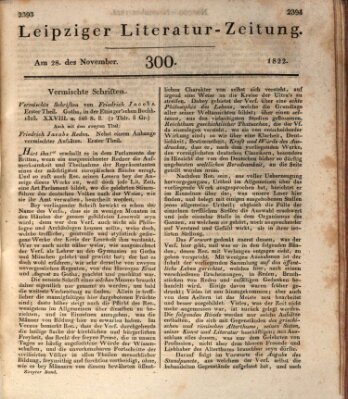 Leipziger Literaturzeitung Donnerstag 28. November 1822