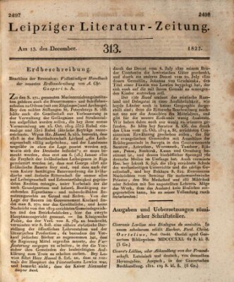 Leipziger Literaturzeitung Freitag 13. Dezember 1822