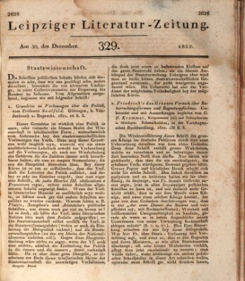 Leipziger Literaturzeitung Montag 30. Dezember 1822