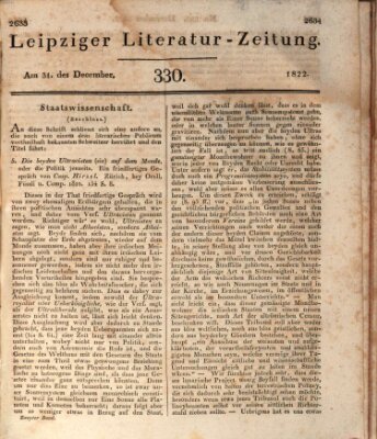 Leipziger Literaturzeitung Dienstag 31. Dezember 1822