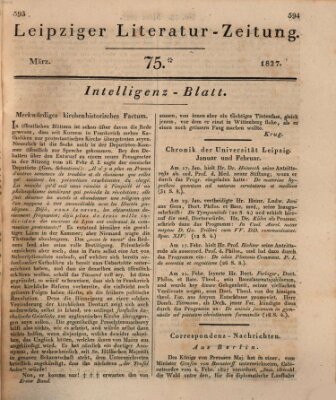 Leipziger Literaturzeitung Samstag 24. März 1827