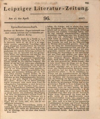 Leipziger Literaturzeitung Dienstag 17. April 1827