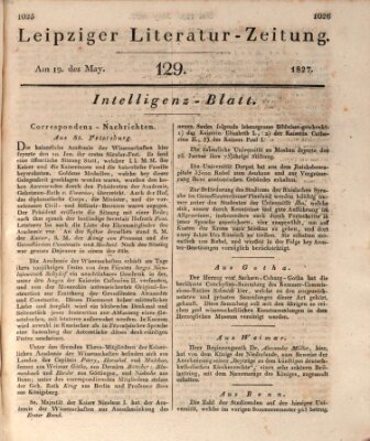Leipziger Literaturzeitung Samstag 19. Mai 1827