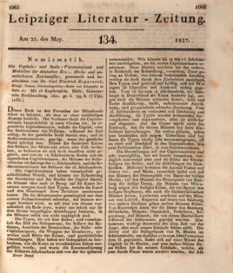 Leipziger Literaturzeitung Freitag 25. Mai 1827