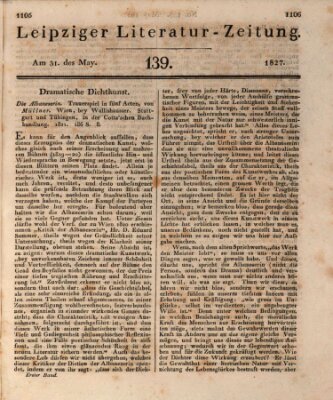 Leipziger Literaturzeitung Donnerstag 31. Mai 1827