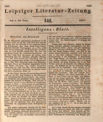 Leipziger Literaturzeitung Samstag 2. Juni 1827