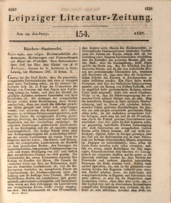 Leipziger Literaturzeitung Montag 18. Juni 1827