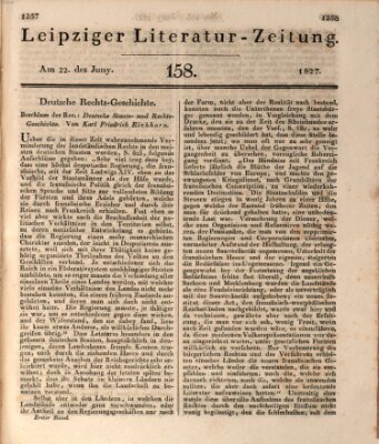 Leipziger Literaturzeitung Freitag 22. Juni 1827