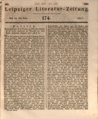 Leipziger Literaturzeitung Dienstag 10. Juli 1827