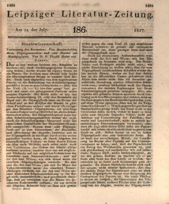 Leipziger Literaturzeitung Dienstag 24. Juli 1827