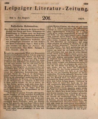 Leipziger Literaturzeitung Donnerstag 9. August 1827