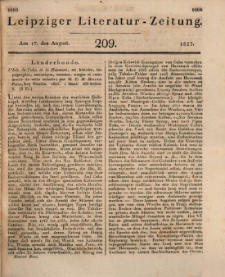 Leipziger Literaturzeitung Freitag 17. August 1827