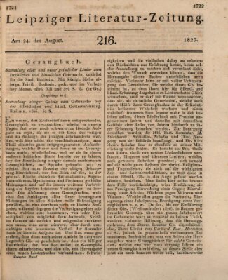 Leipziger Literaturzeitung Freitag 24. August 1827