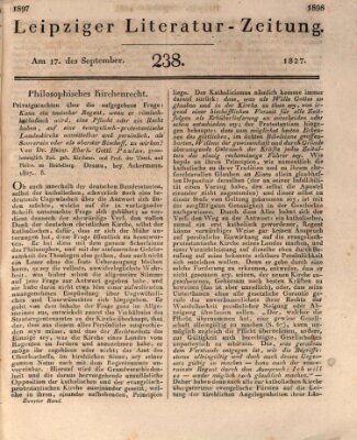 Leipziger Literaturzeitung Montag 17. September 1827