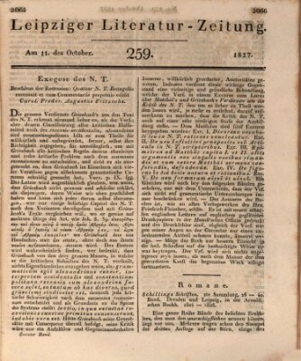 Leipziger Literaturzeitung Donnerstag 11. Oktober 1827