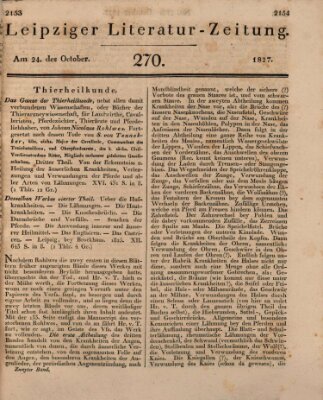 Leipziger Literaturzeitung Mittwoch 24. Oktober 1827