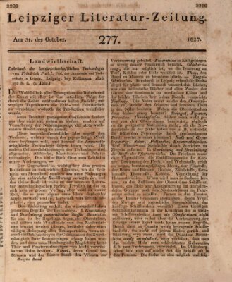 Leipziger Literaturzeitung Mittwoch 31. Oktober 1827