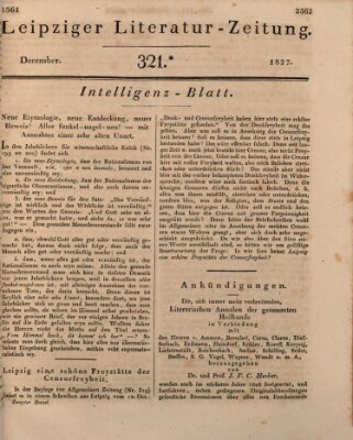 Leipziger Literaturzeitung Samstag 15. Dezember 1827