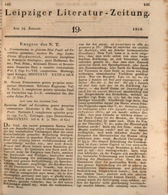 Leipziger Literaturzeitung Montag 21. Januar 1828