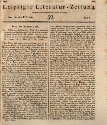 Leipziger Literaturzeitung Donnerstag 28. Februar 1828