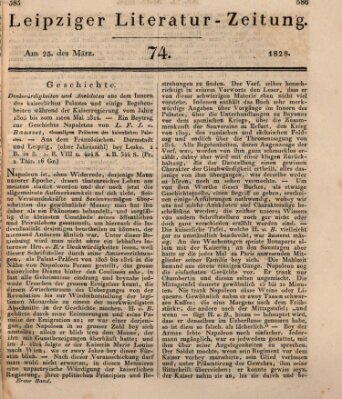 Leipziger Literaturzeitung Dienstag 25. März 1828