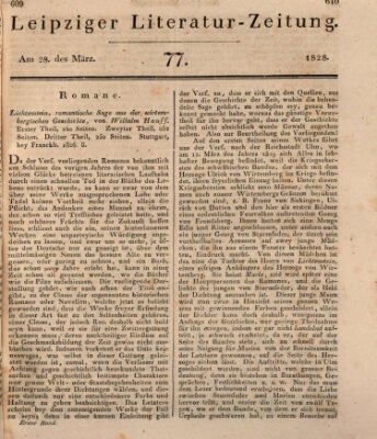 Leipziger Literaturzeitung Freitag 28. März 1828