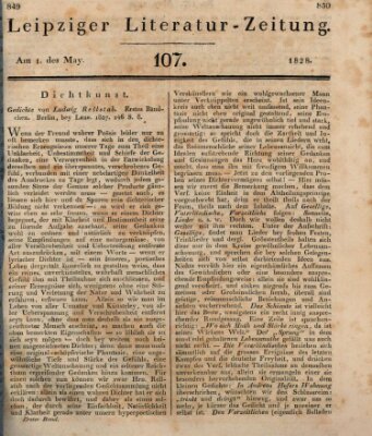 Leipziger Literaturzeitung Donnerstag 1. Mai 1828