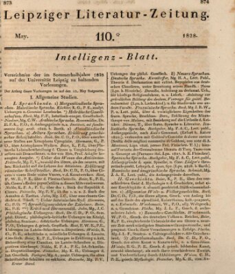 Leipziger Literaturzeitung Samstag 3. Mai 1828