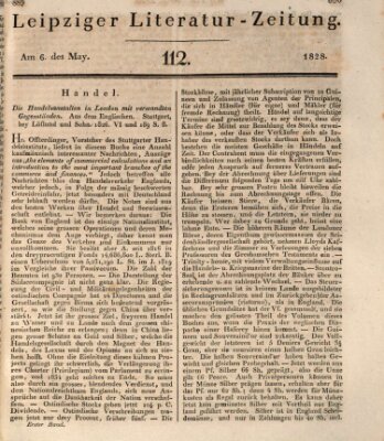 Leipziger Literaturzeitung Dienstag 6. Mai 1828