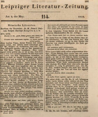 Leipziger Literaturzeitung Donnerstag 8. Mai 1828