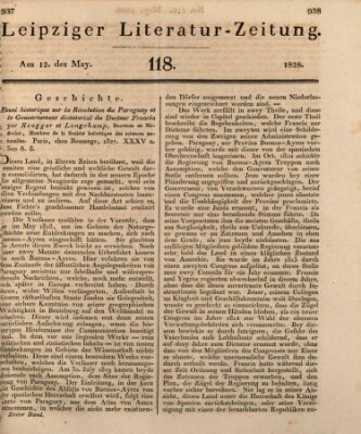 Leipziger Literaturzeitung Montag 12. Mai 1828