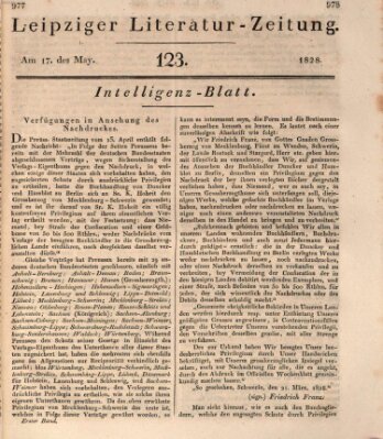 Leipziger Literaturzeitung Samstag 17. Mai 1828