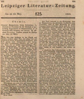 Leipziger Literaturzeitung Montag 19. Mai 1828