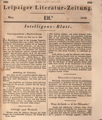 Leipziger Literaturzeitung Samstag 24. Mai 1828