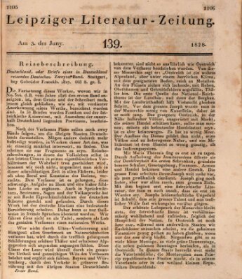 Leipziger Literaturzeitung Dienstag 3. Juni 1828