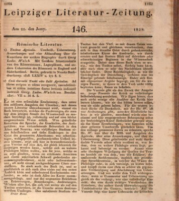 Leipziger Literaturzeitung Mittwoch 11. Juni 1828