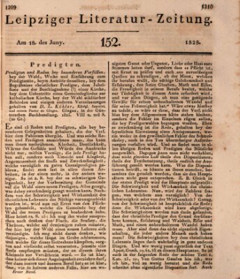 Leipziger Literaturzeitung Mittwoch 18. Juni 1828