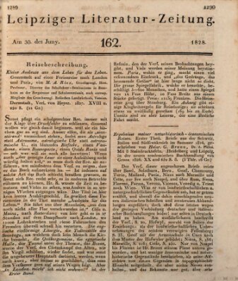 Leipziger Literaturzeitung Montag 30. Juni 1828